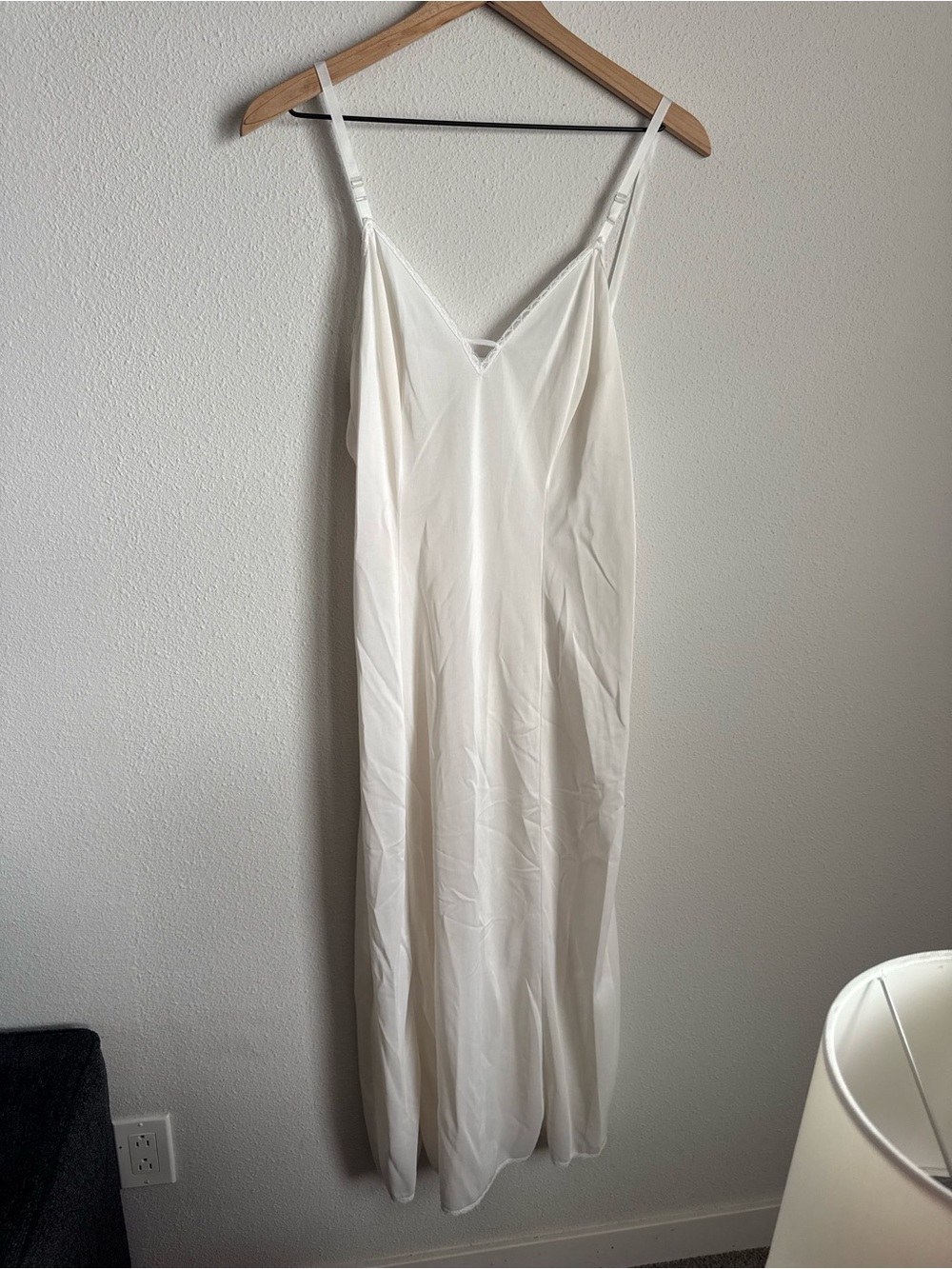 Elegant Vintage White Slip Dress